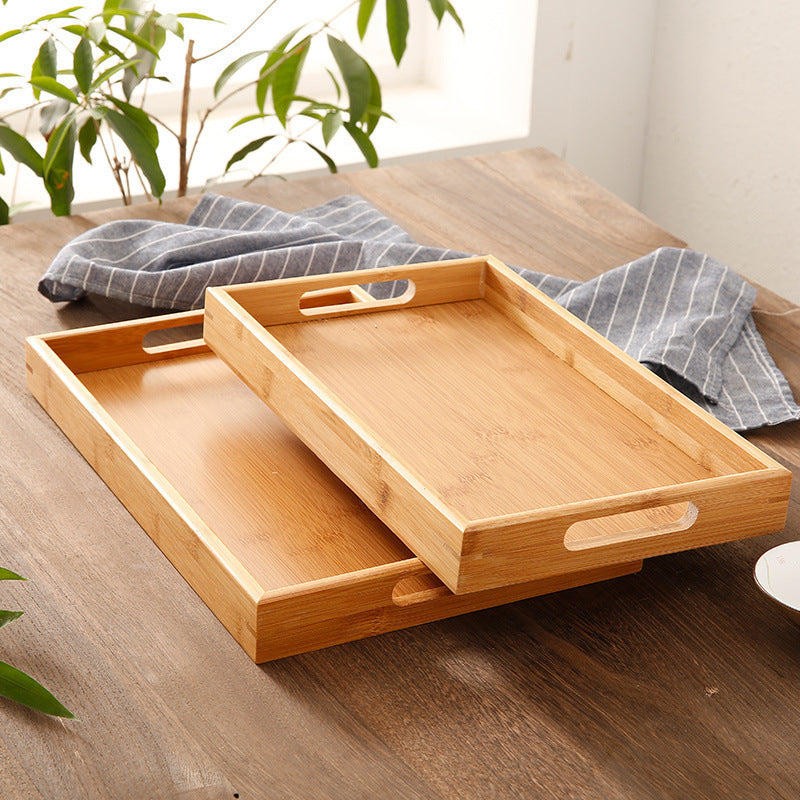 Bamboo Wooden Rectangular Tea Tray