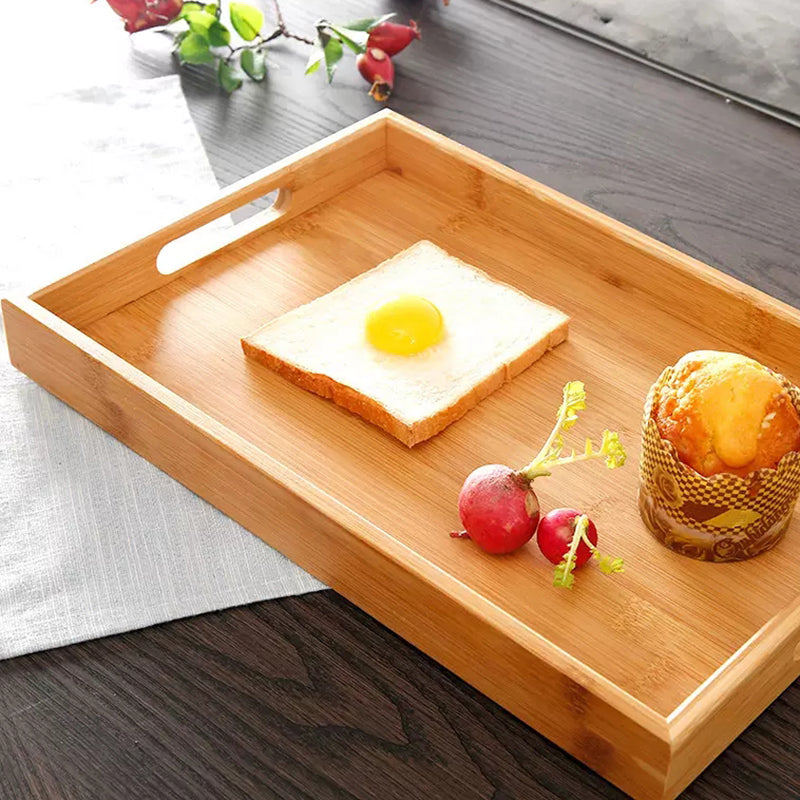 Bamboo Wooden Rectangular Tea Tray