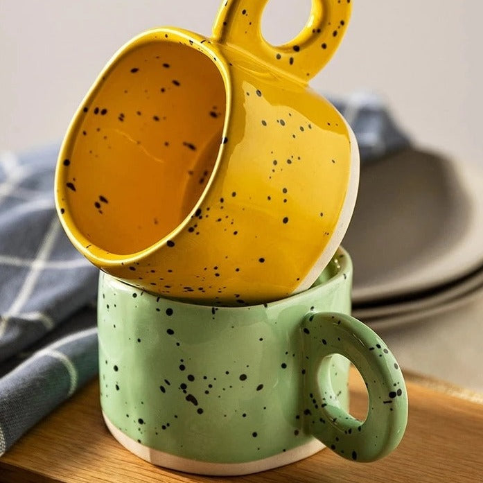 Creative Ring Handle Ceramic Mug