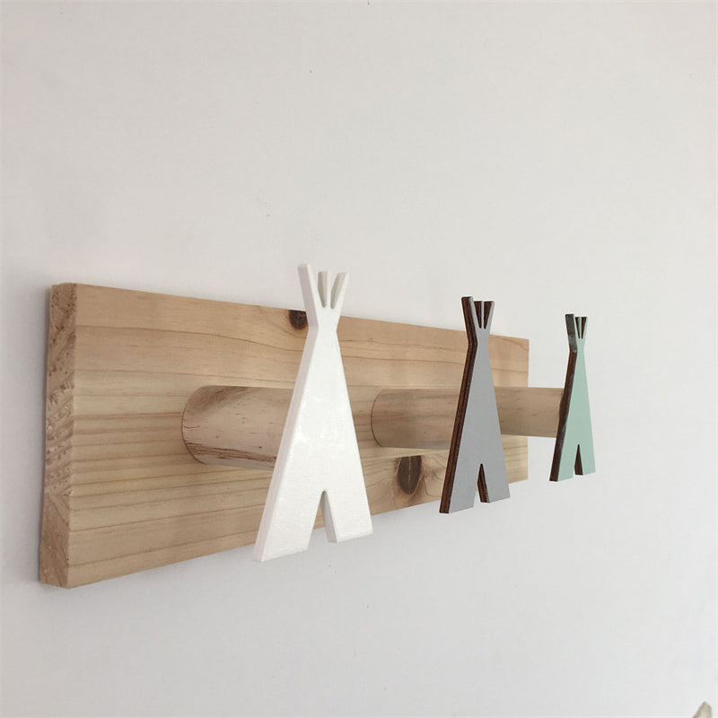 Nordic Wooden Tent Hooks Wall