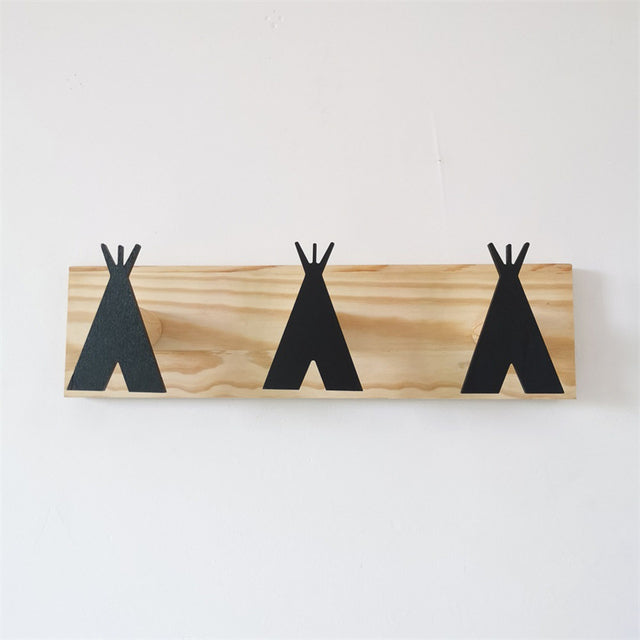 Nordic Wooden Tent Hooks Wall