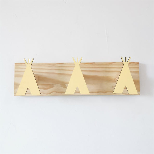 Nordic Wooden Tent Hooks Wall