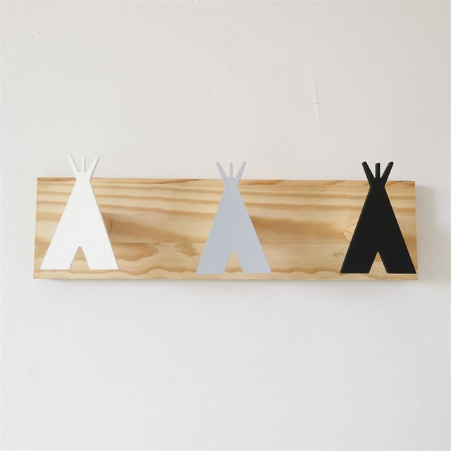 Nordic Wooden Tent Hooks Wall