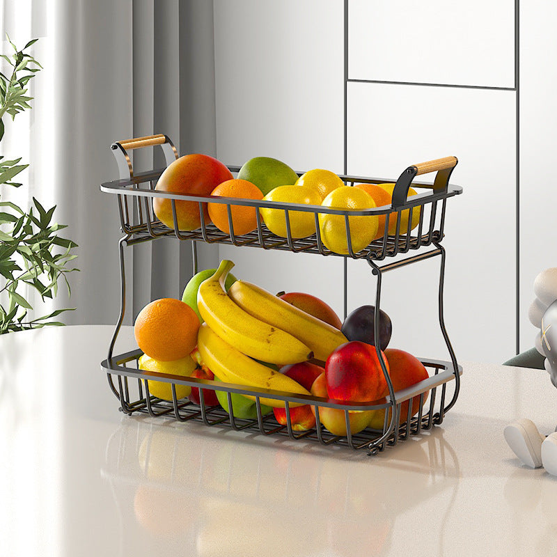 2 Tiers Metal Fruit Basket
