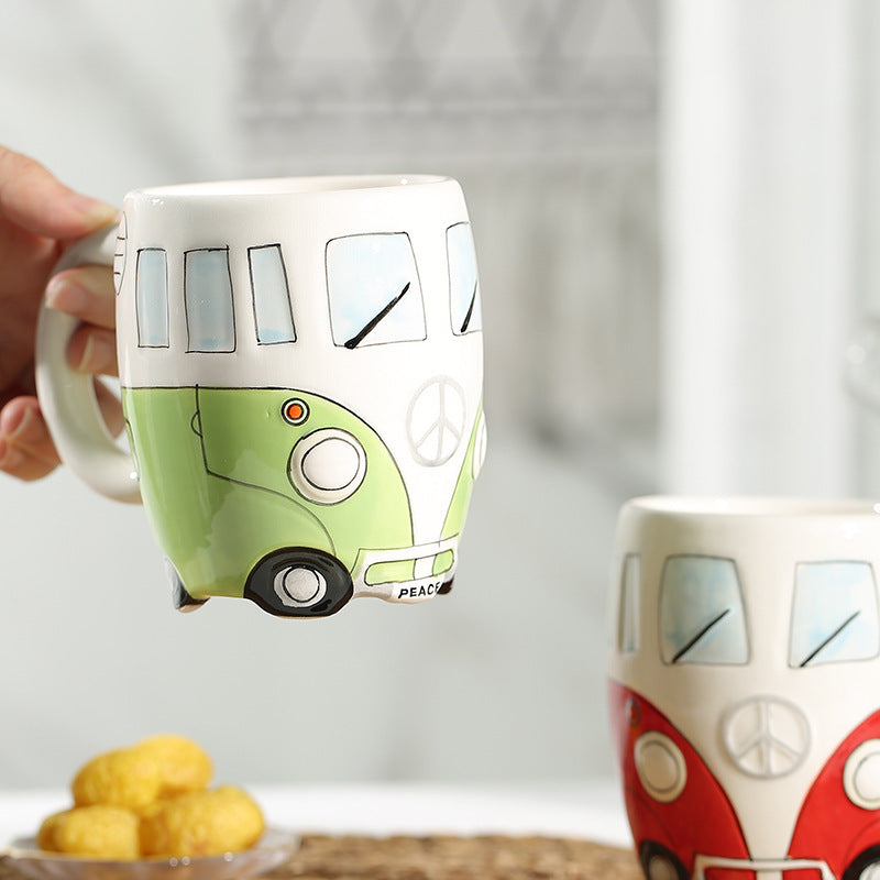 Cute Cartoon Handcrafted Ceramic Cup