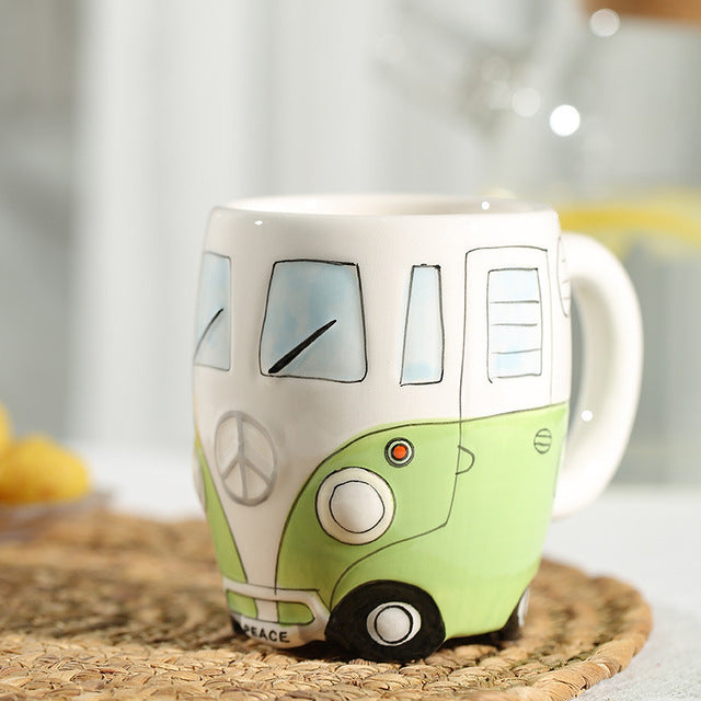 Cute Cartoon Handcrafted Ceramic Cup