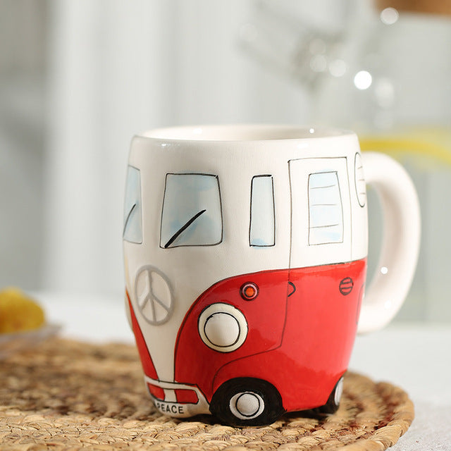 Cute Cartoon Handcrafted Ceramic Cup