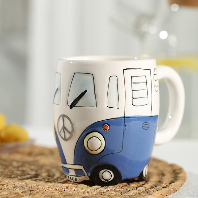 Cute Cartoon Handcrafted Ceramic Cup