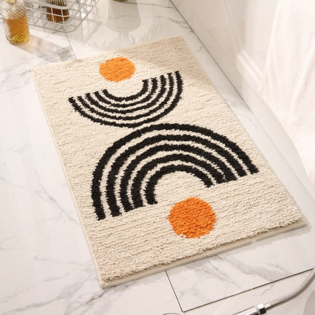 Fashioned Absorbent Floor Mat with Non-Slip Feature