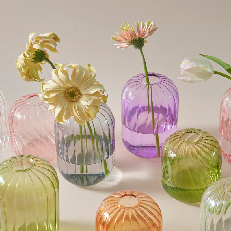 Striped Pattern Colour Vases