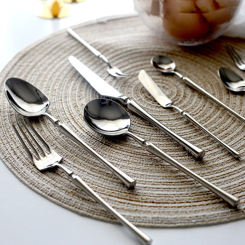 Bright Silver Stainless Steel Luxury Cutlery