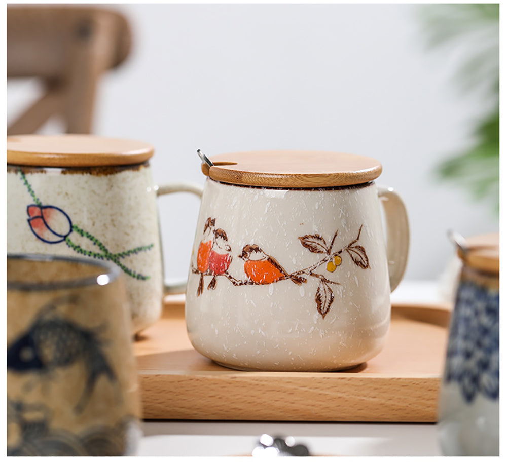 Vintage Coffee Mug Unique Japanese Retro Style