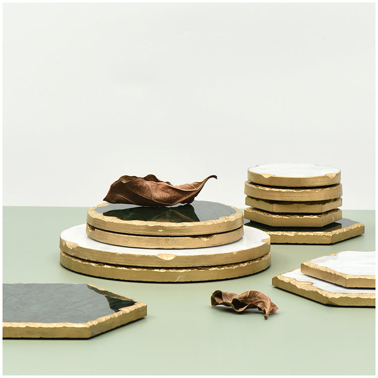 Natural Marble Golden Stroke Trays