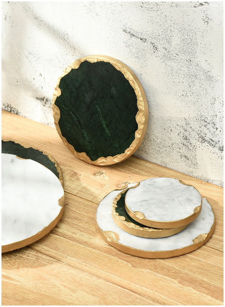 Natural Marble Golden Stroke Trays