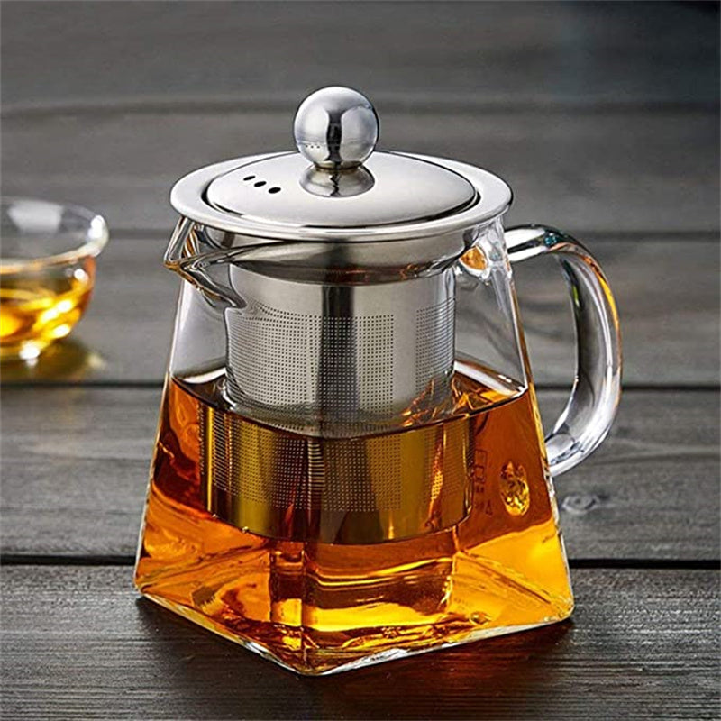 Glass Teapot with Heat Resistant Stainless Steel Infuse