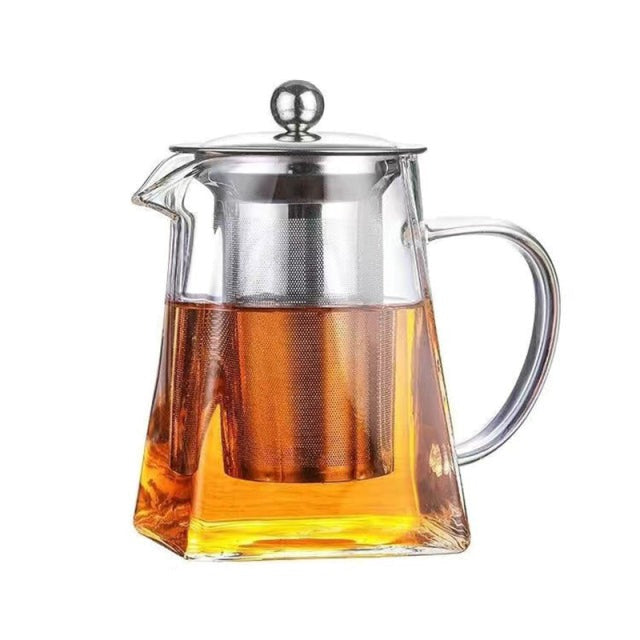 Glass Teapot with Heat Resistant Stainless Steel Infuse