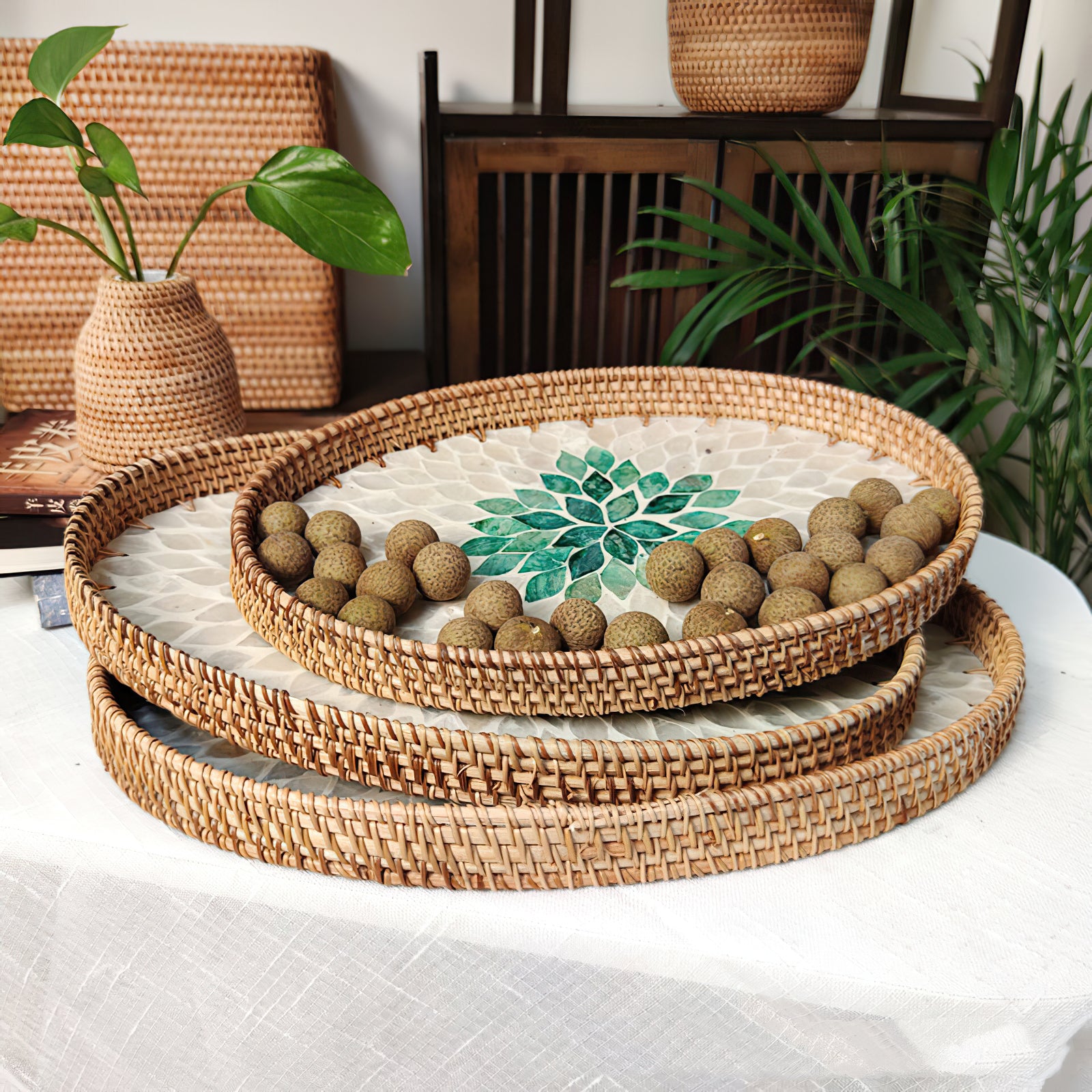 Rattan Handmade Fruit Storage Trays