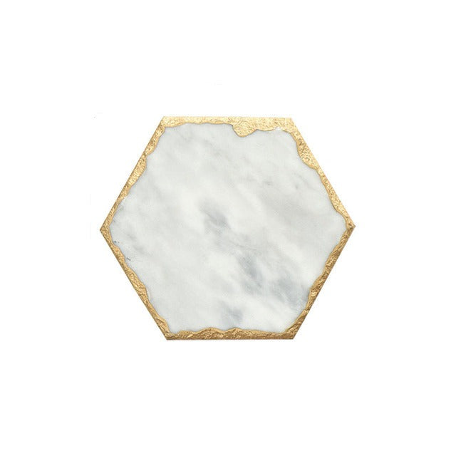 Natural Marble Golden Stroke Trays