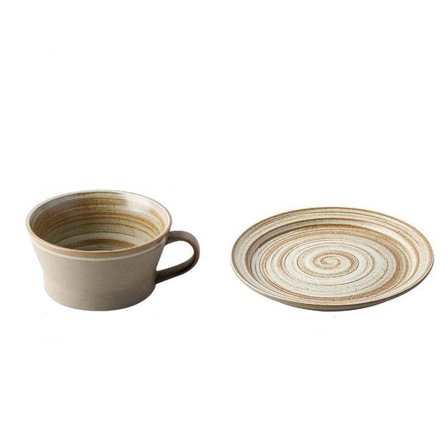 Handmade Ceramic Cups With Platter
