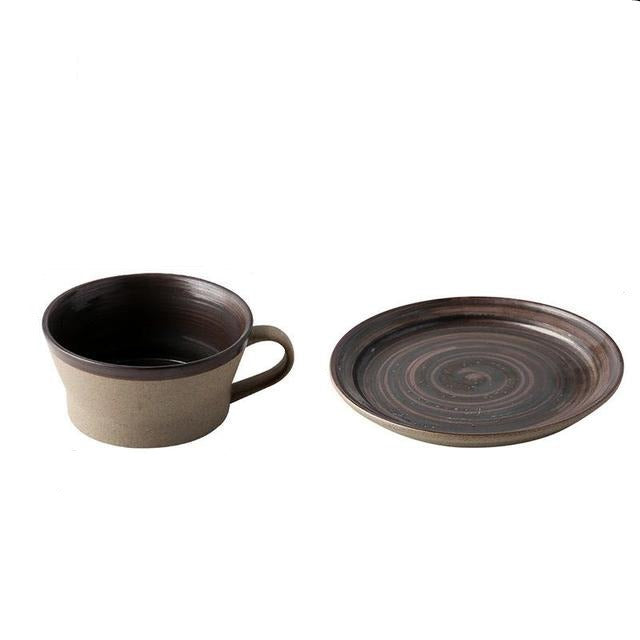 Handmade Ceramic Cups With Platter