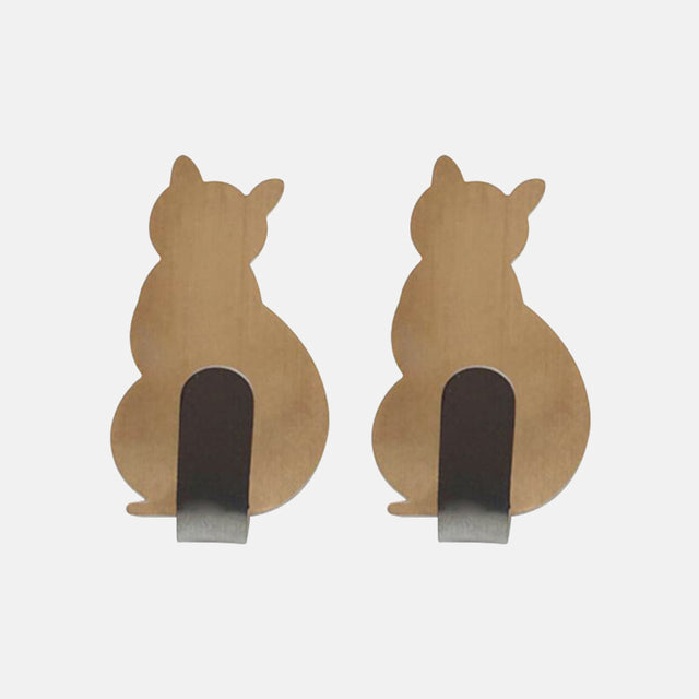 Cat Pattern Self Adhesive Hooks