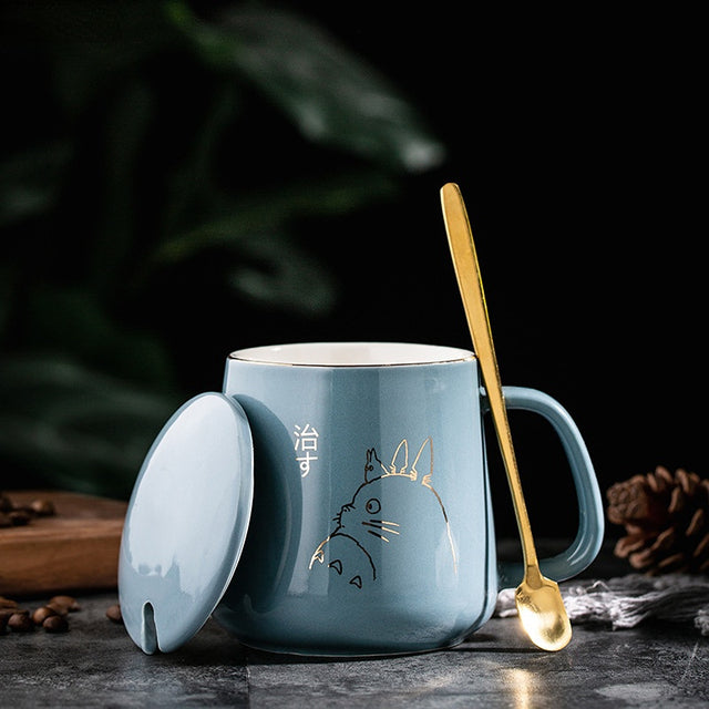 Light Luxury Gold-Painted Ceramic Coffee Mug