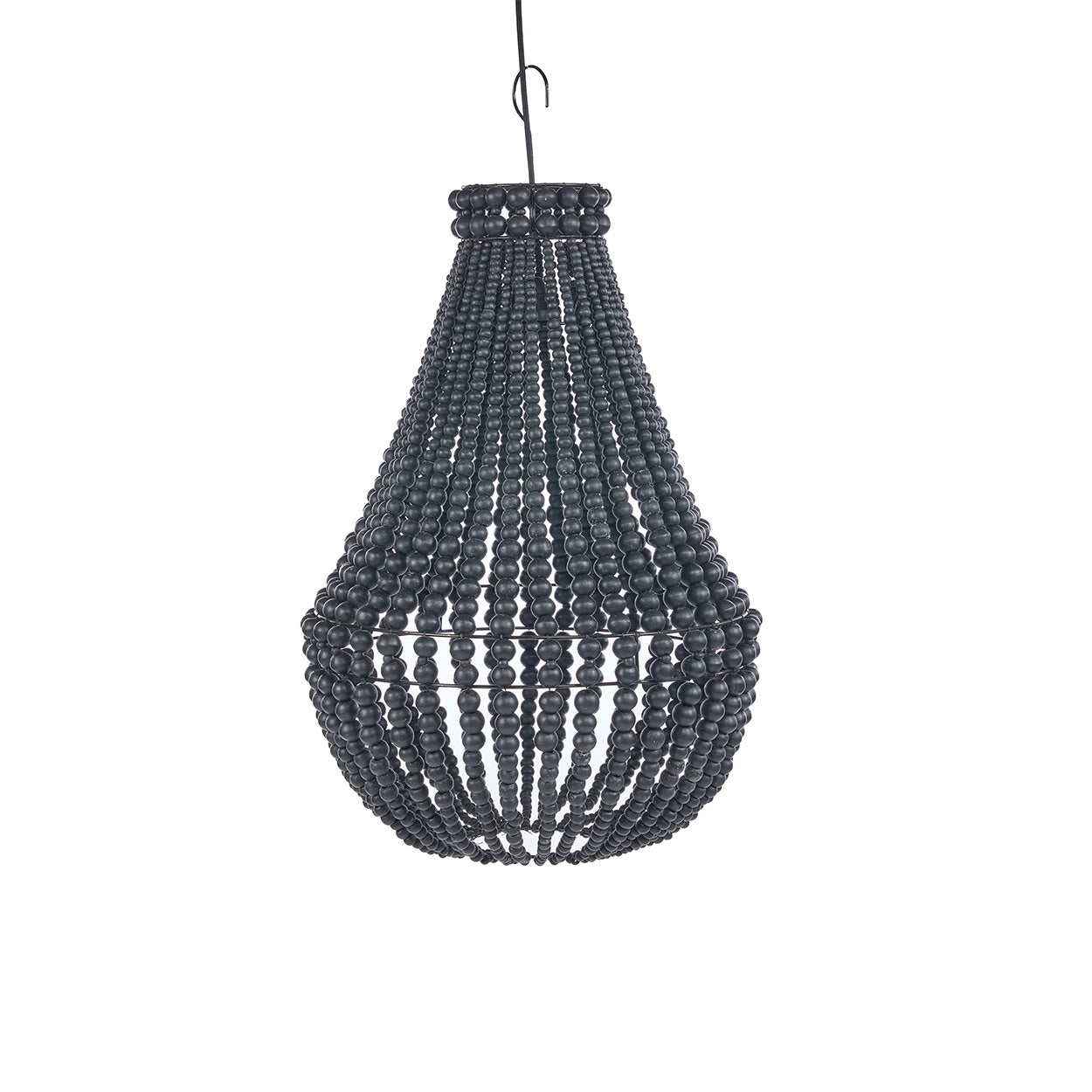 The Teardrop Chandelier - Black - M on a white background