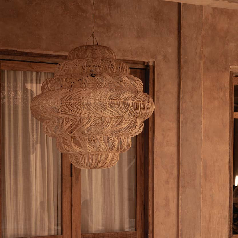 The Aurora Puff Pendant - Natural - XL Interior