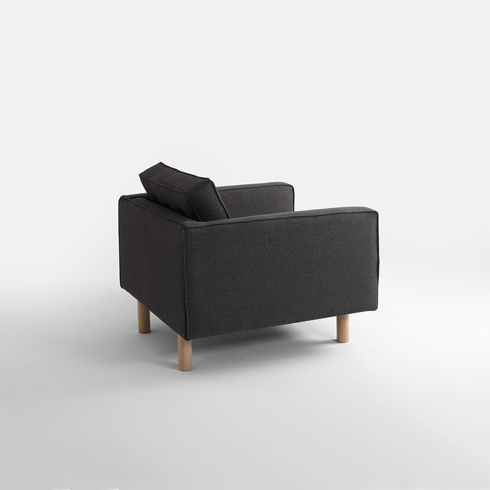 TOPIC WOOD Armchair Graphite
