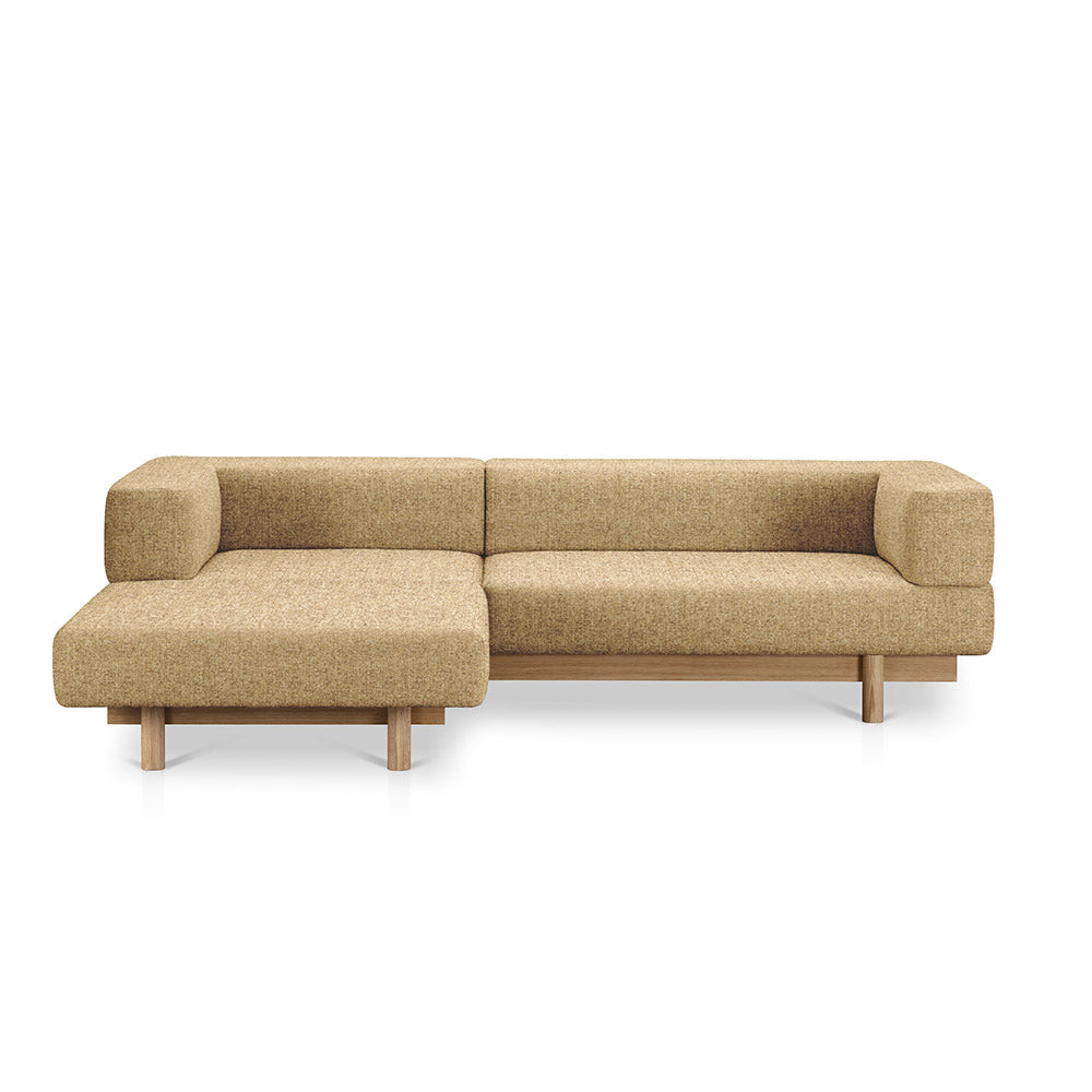Alchemist Sofa with Chaise Lounge on Left Side Sand