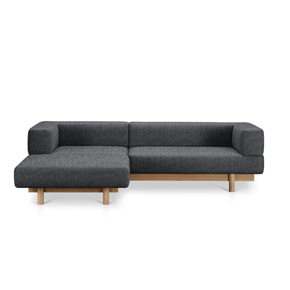 Alchemist Sofa with Chaise Lounge on Left Side Grey