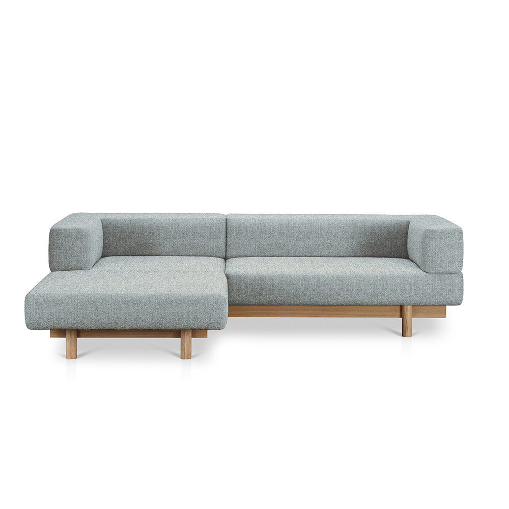 Alchemist Sofa with Chaise Lounge on Left Side Blue