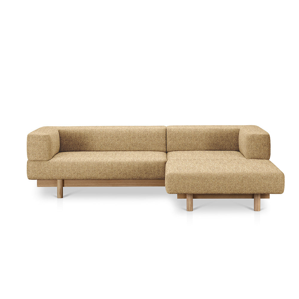Alchemist Sofa with Chaise Lounge on Right Side Sand