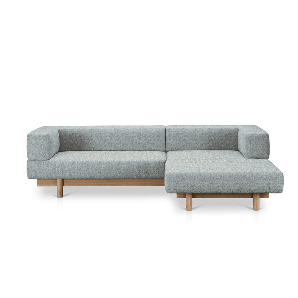 Alchemist Sofa with Chaise Lounge on Right Side Blue