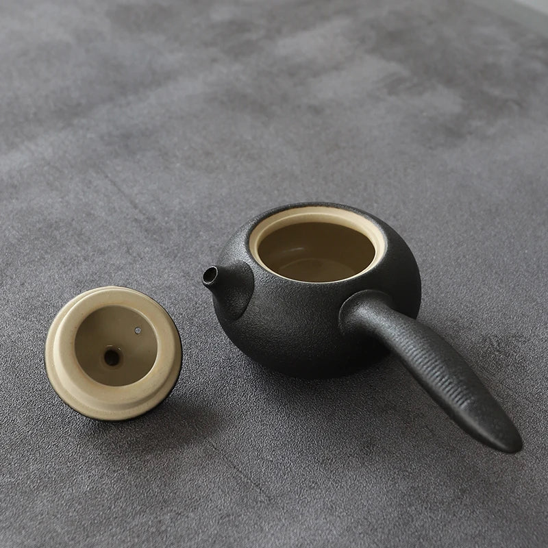 LUWU Chinese Black Ceramic Teapot