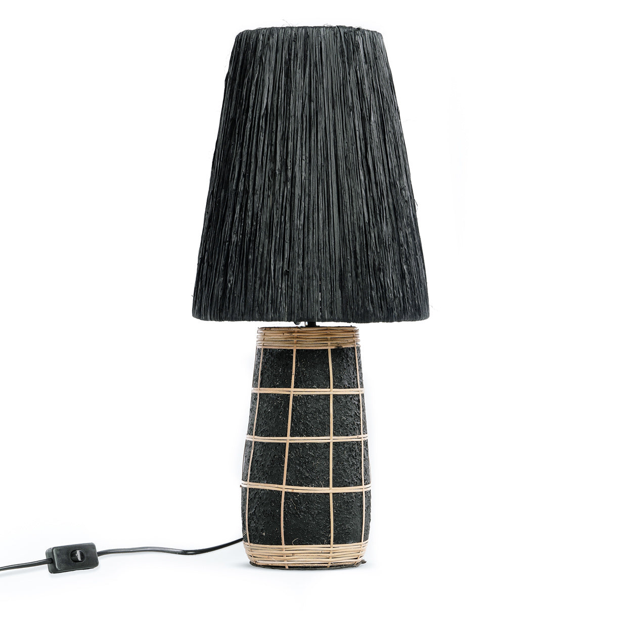 The NAXOS Table Lamp Natural Black