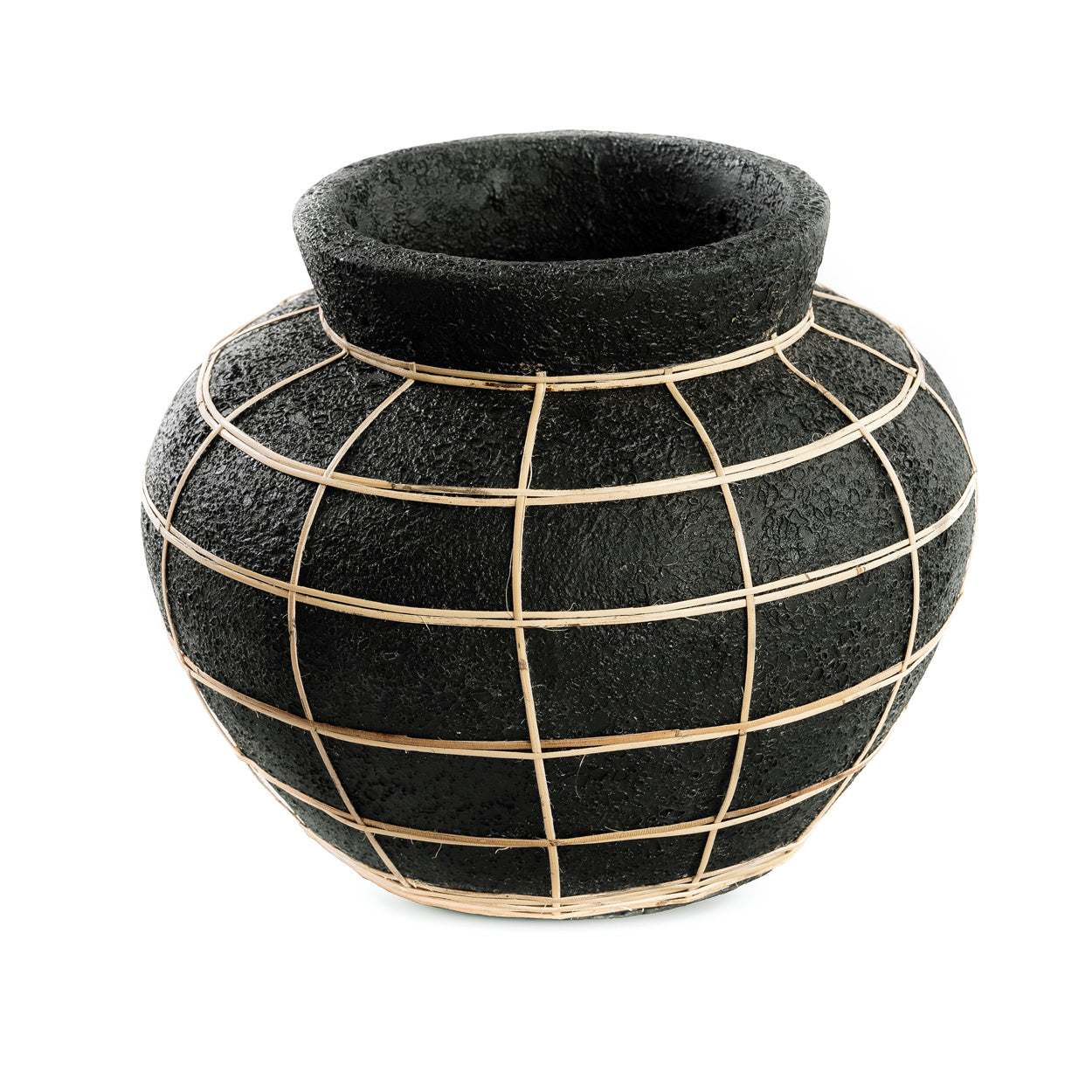 THE BELLY Vase - Black Natural M