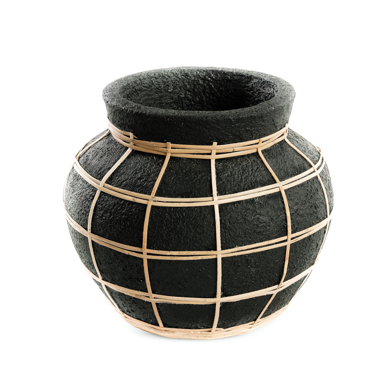 THE BELLY Vase - Black Natural S