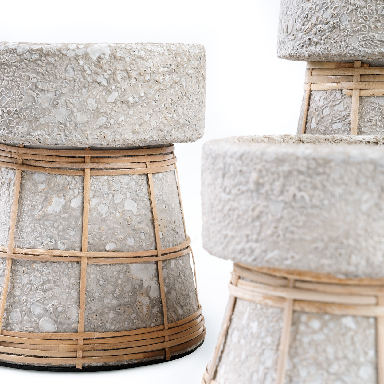 THE SERENE Candle Holder - Concrete Natural Close View