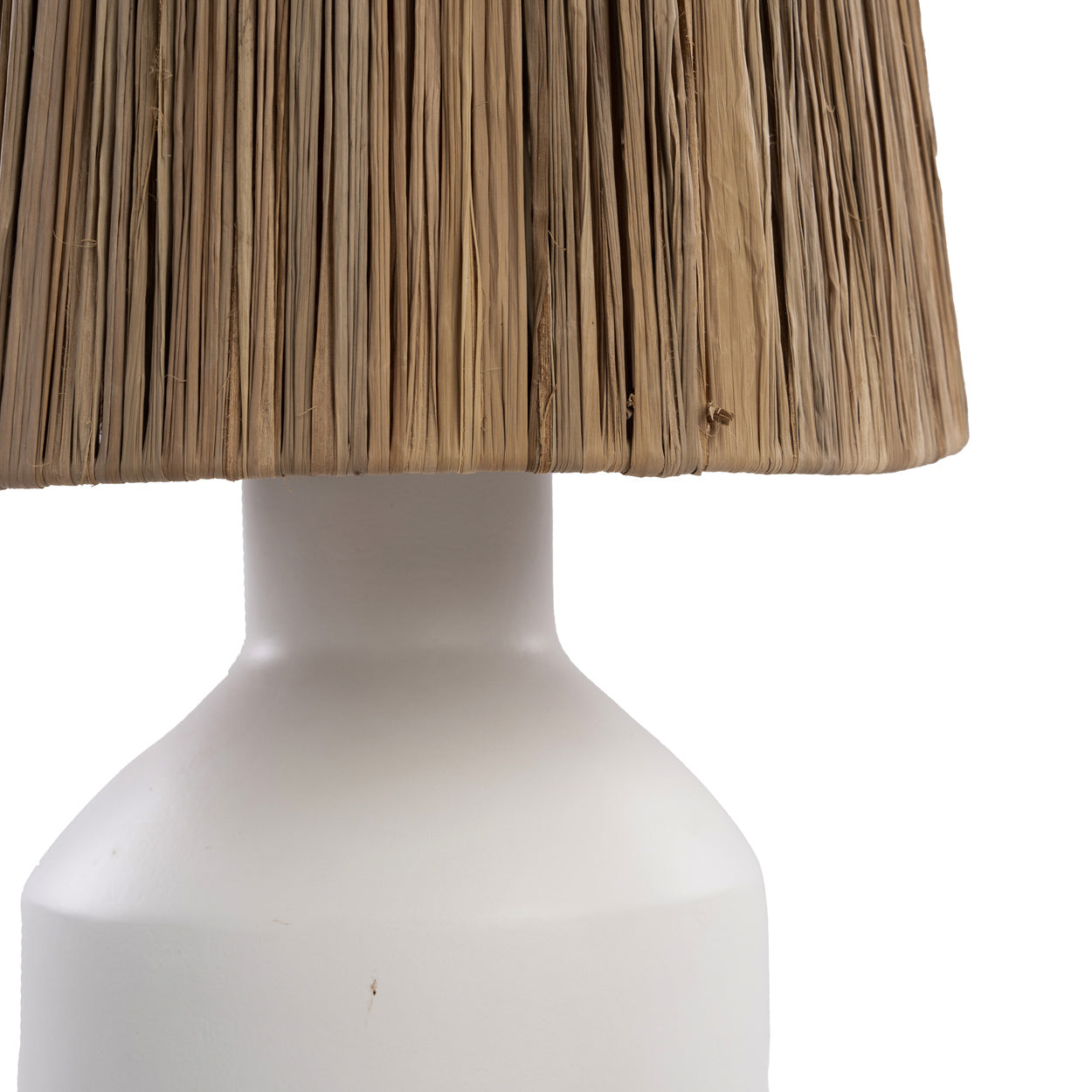 The BEDOUIN Table Lamp - White Natural Close View