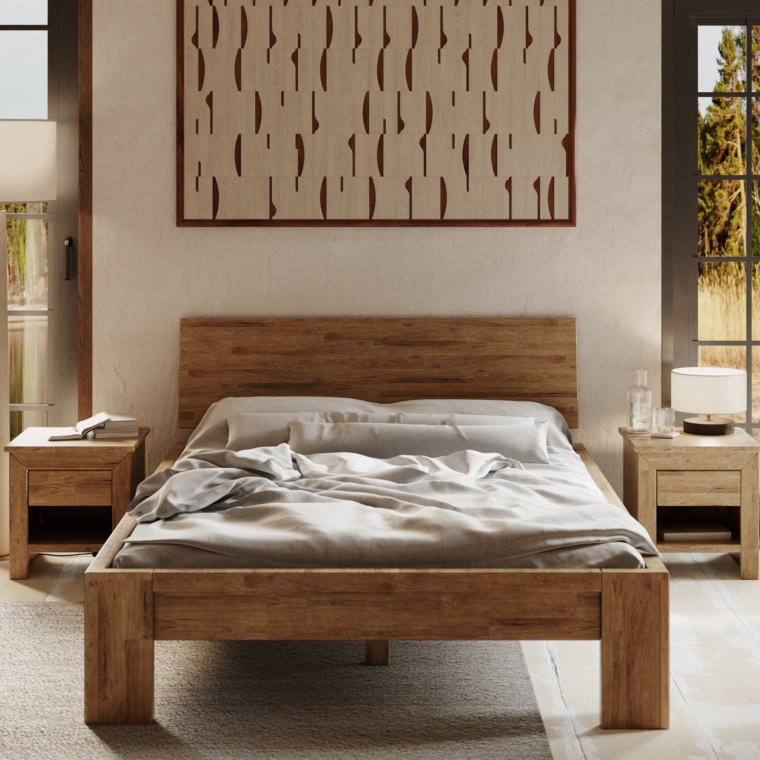 MONTANA Wooden Double Bed
