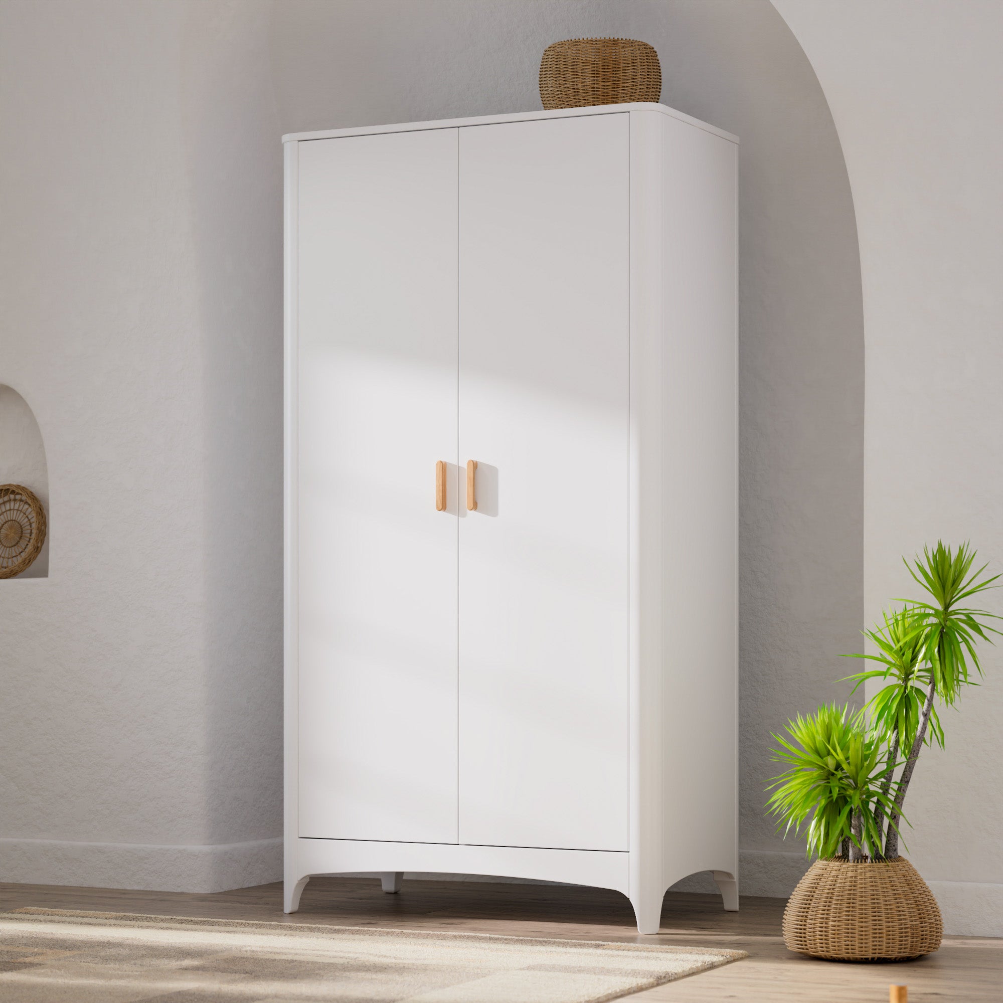 NEREE Wardrobe 2D in a room with a plant and decorative items.