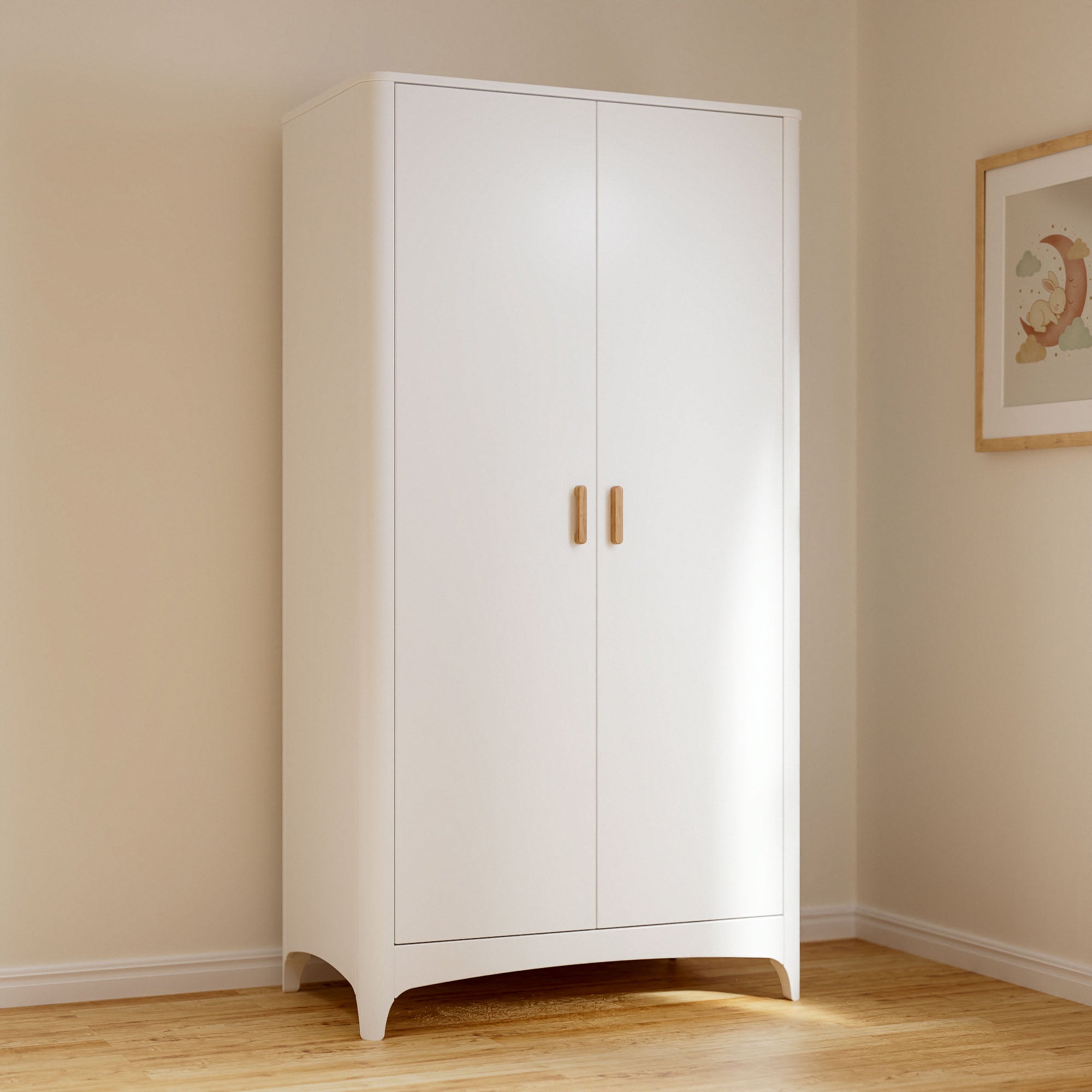 NEREE Wardrobe 2D in a room with beige walls and a wooden floor.