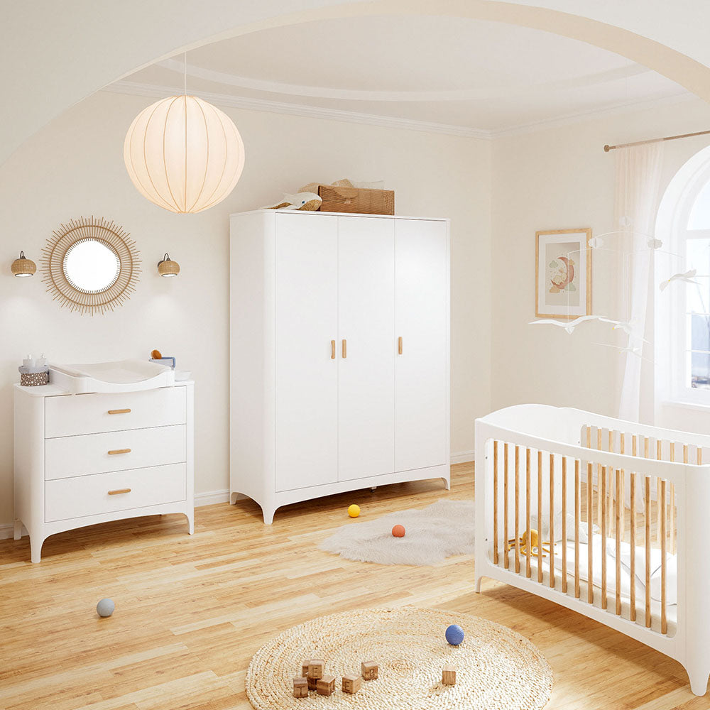 Nursery room with NEREE Wardrobe 3D on a wooden floor