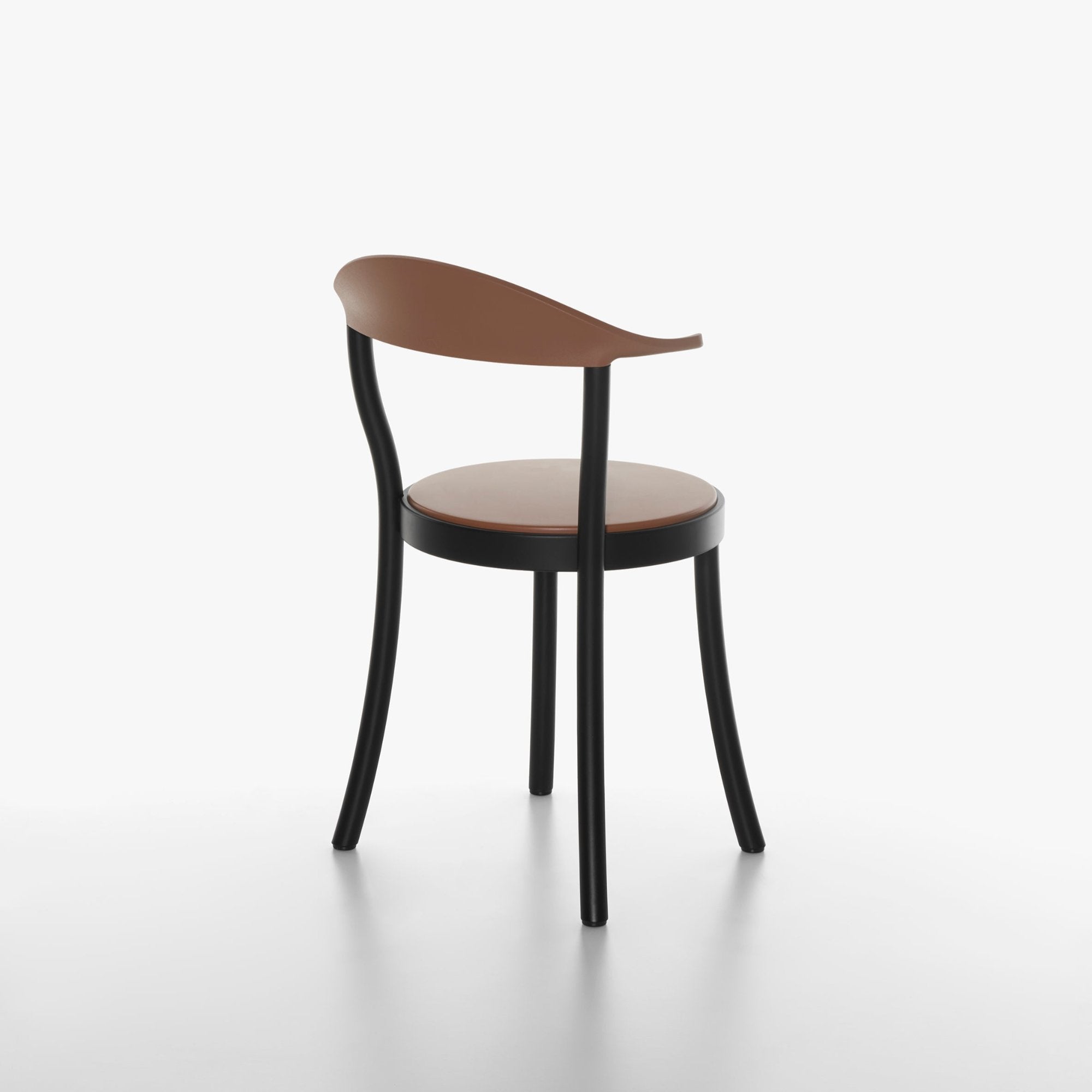 MONZA BISTRO Chair Black Frame Caramel Backrest