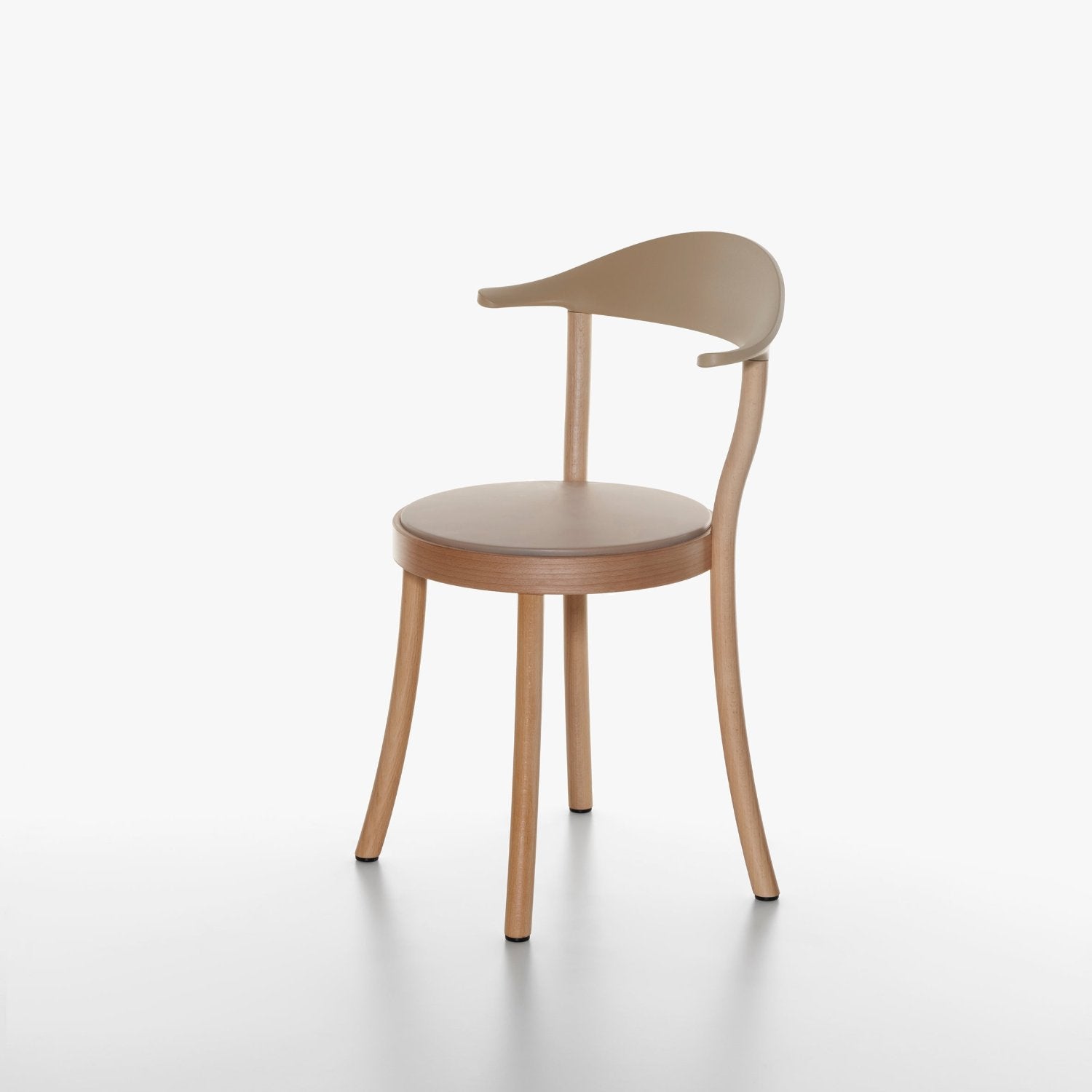 MONZA BISTRO Chair Natural Frame Cafe Latte Backrest