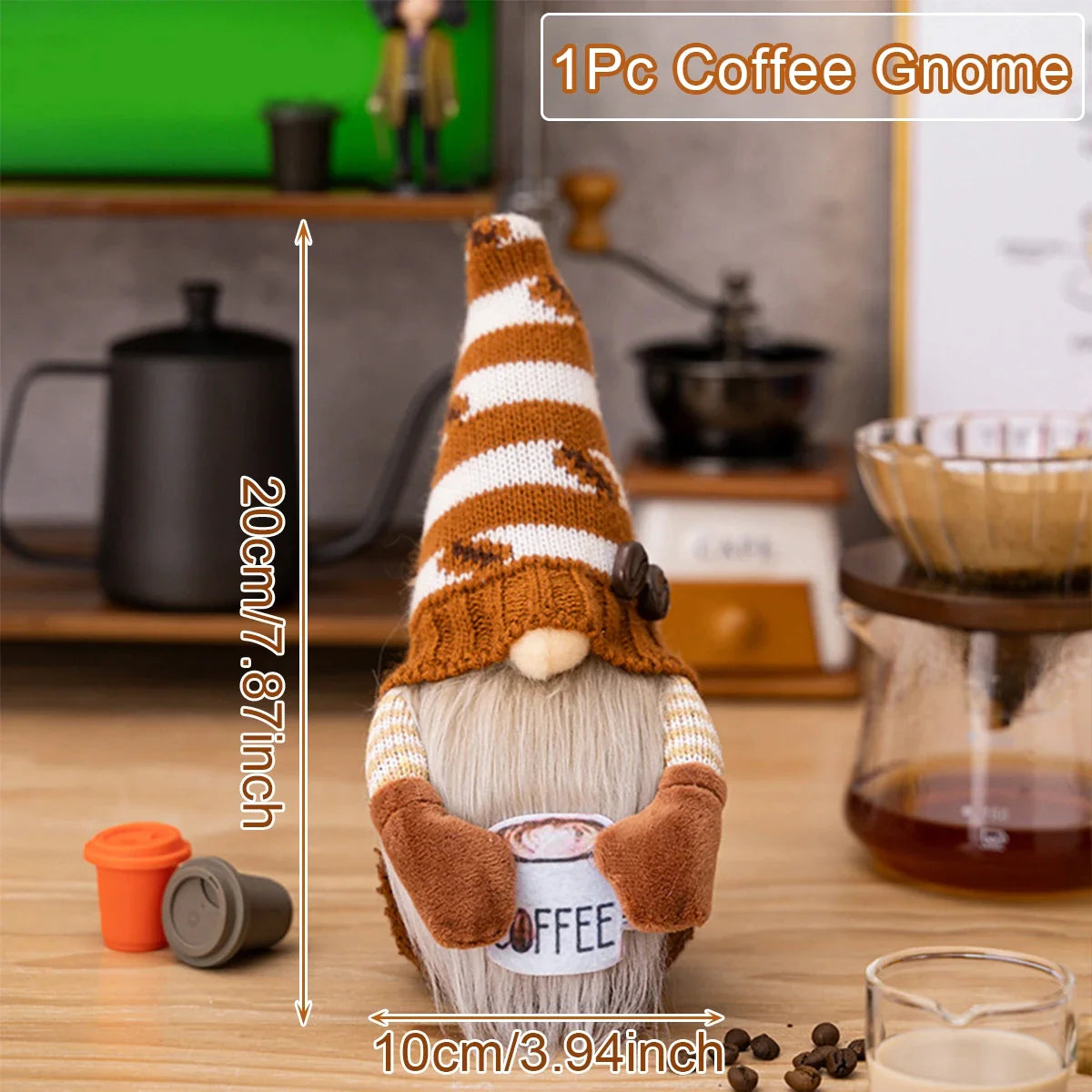 Small Coffee Gnome For Decor