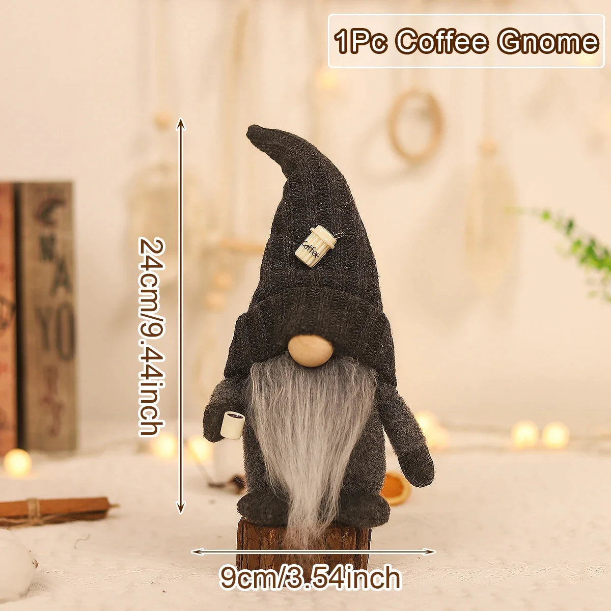 Small Coffee Gnome For Decor