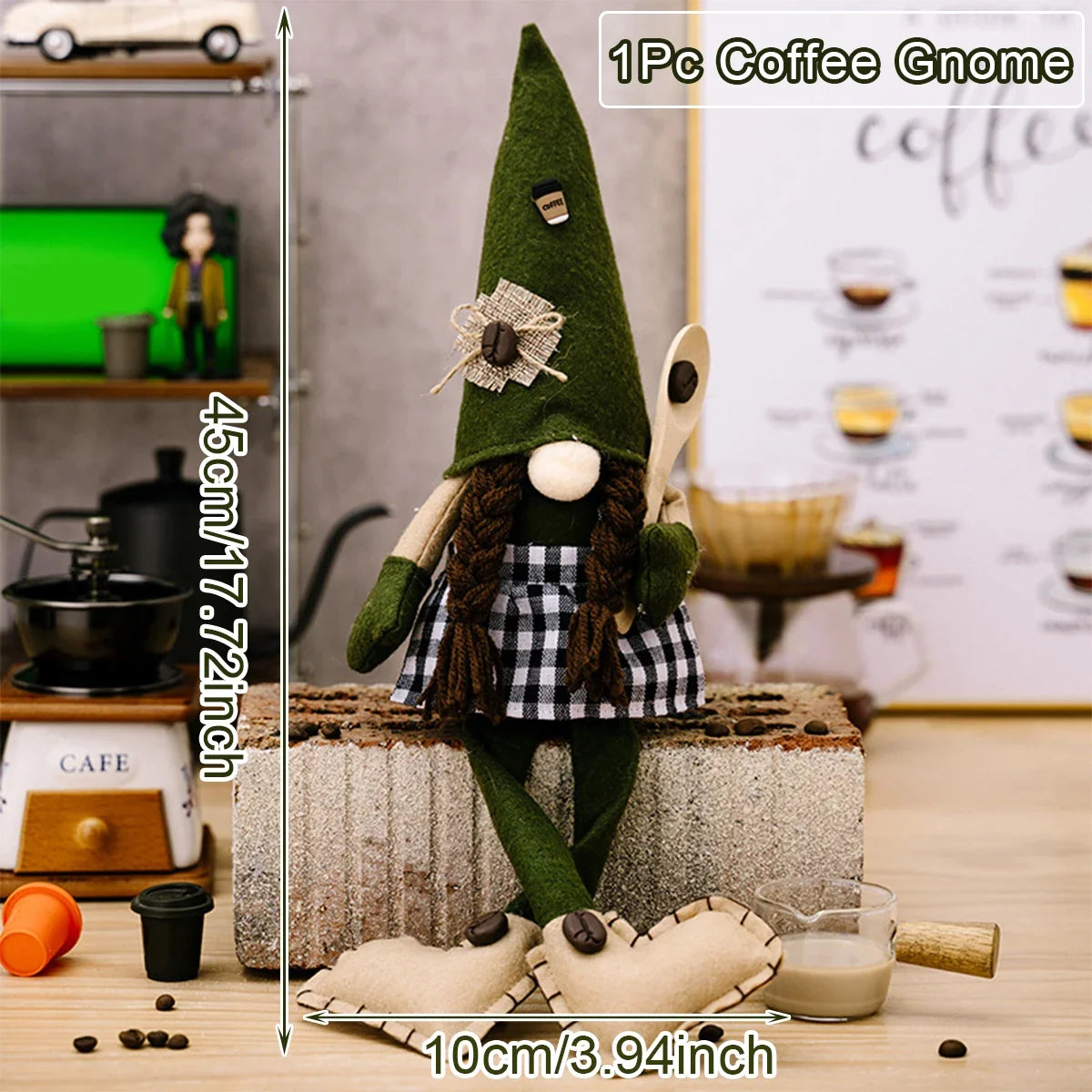 Small Coffee Gnome For Decor