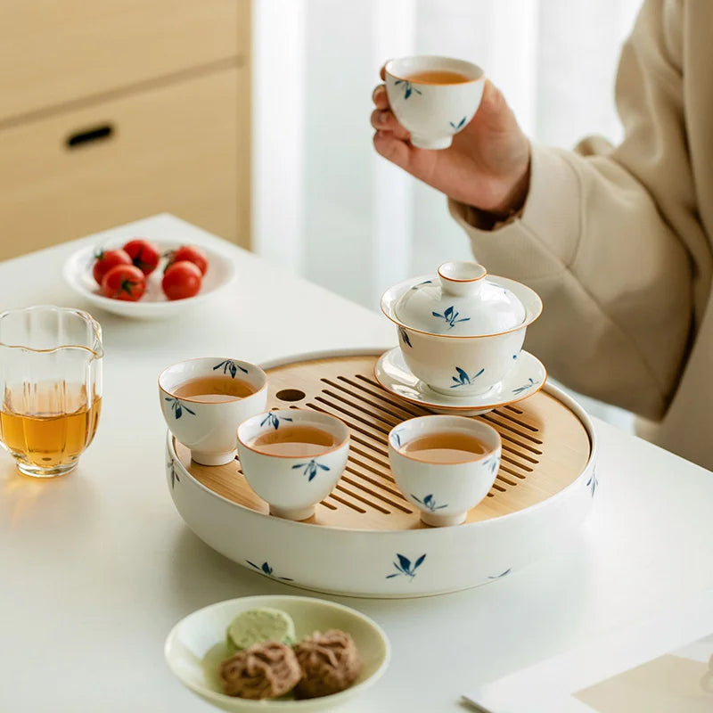 Pure Hand-Painted Ceramic Tea Tray